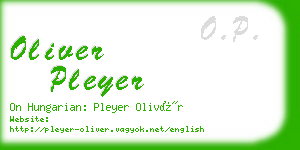 oliver pleyer business card